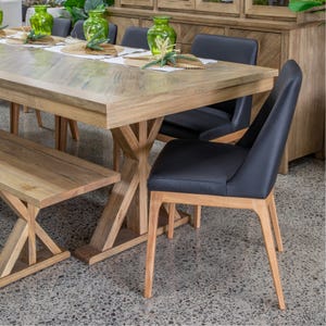 Bryce Leather Dining Chair Natural