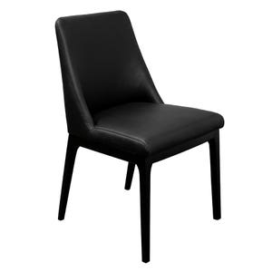 Bryce Leather Dining Chair Black