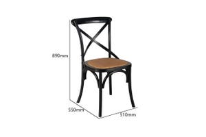Mirage Cross Back Dining Chair Black