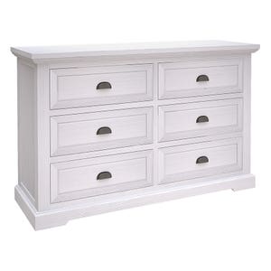 Clementine White Chest 6 drawers