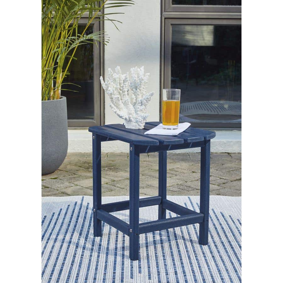 Navy blue hotsell outdoor side table