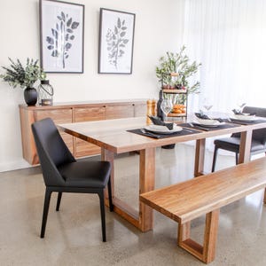 Bryce Leather Dining Chair Black