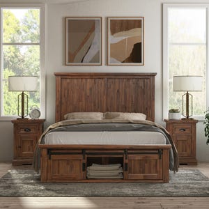 Houston Queen Bed Brown