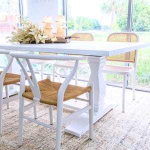 Clementine White 3m Dining Table Refectory Base