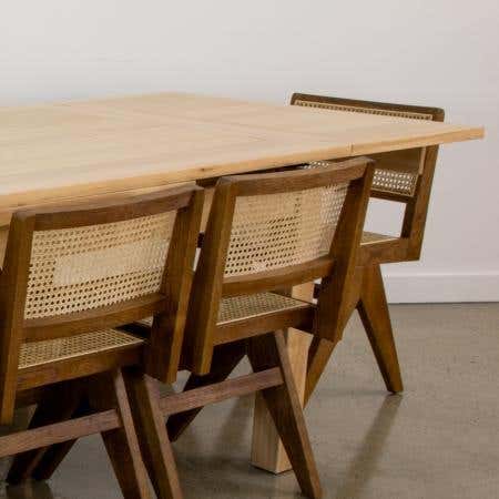 Close-up of Midland Extension Dining Table’s natural South Australian Oak grain.